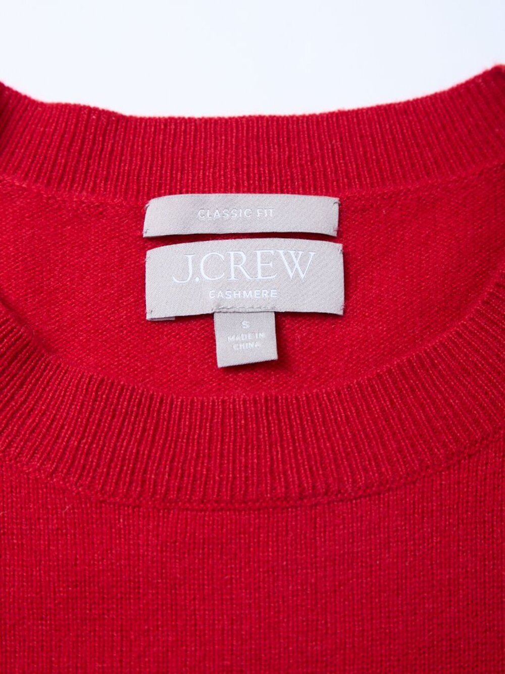 J. Crew 100% Cashmere Classic Fit Crewneck Lightweight Sweater Red Small - Picture 4 of 9